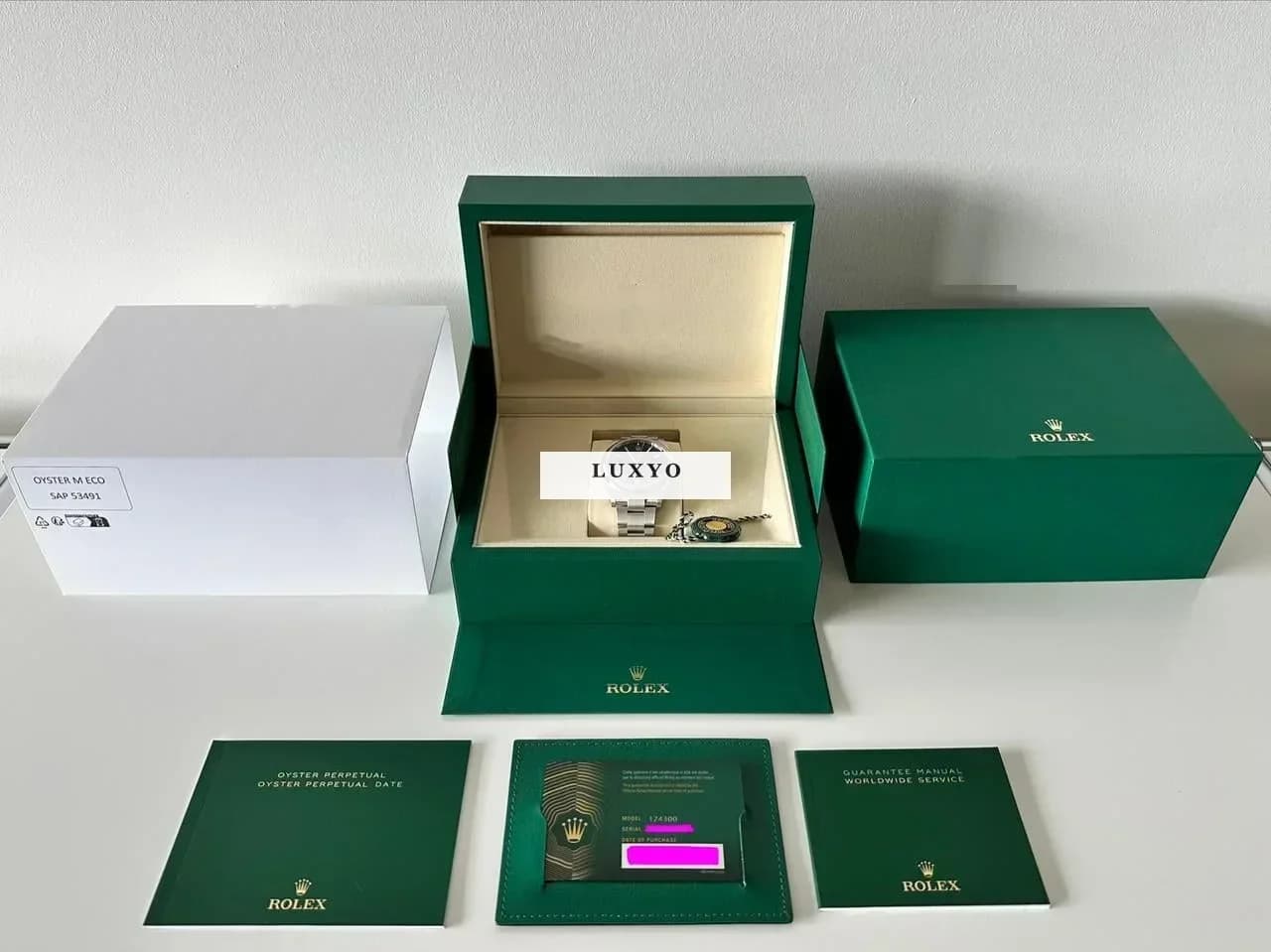 Rolex Oyster Perpetual 41 124300  Blau  Full Set  Neu & ungetragen  04/2025  verklebt - Thumbnail 2