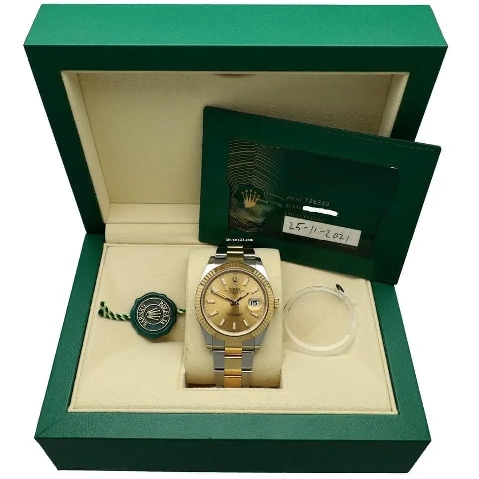 Rolex Datejust 41 Ref.126333 Champagne Index 2021 Full Set - Thumbnail 8