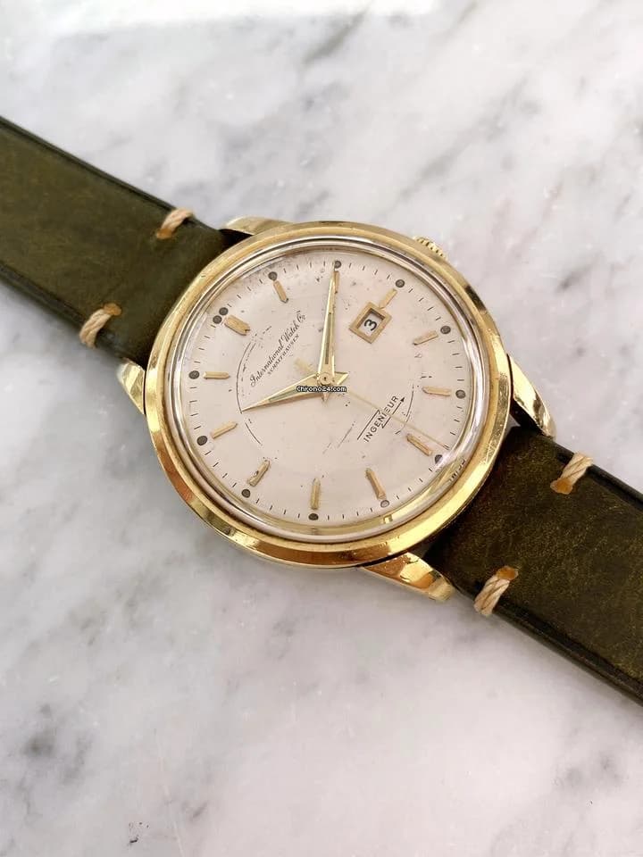 IWC Vintage Ingenieur Vollgold Solid Gold Automatic 36.5mm ref 666 666 - Image 1