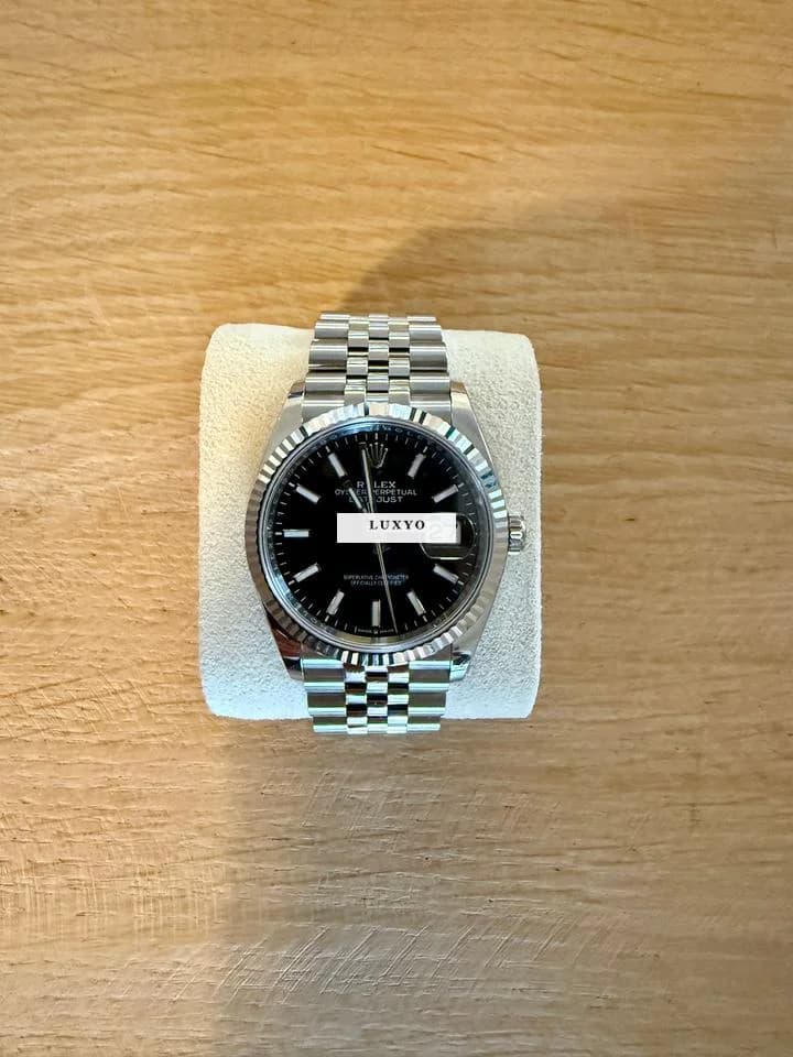 Rolex Datejust 36 126234 schwarz Weissgold Jubilee-Armband - Thumbnail 9