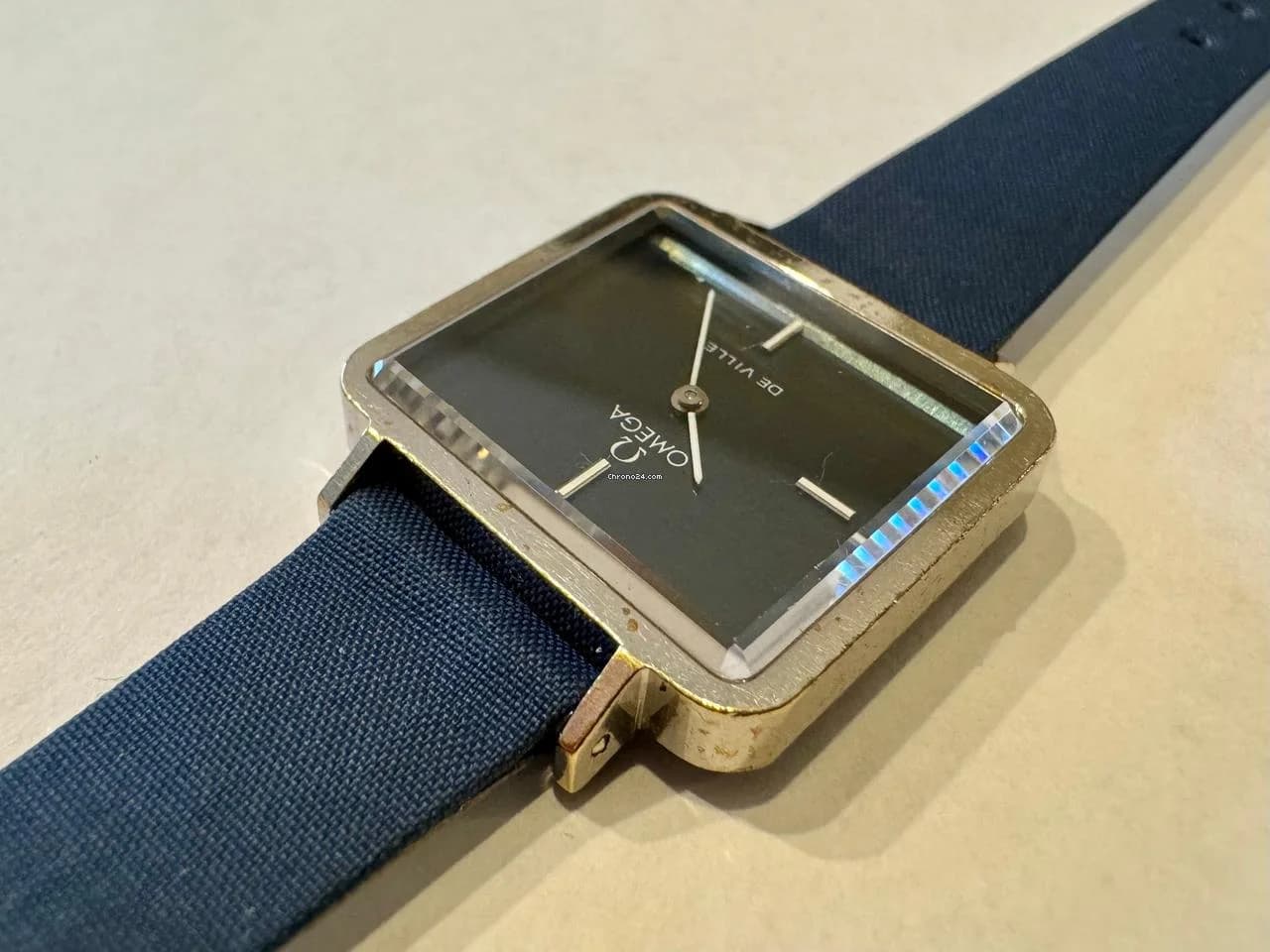 Omega De Ville Donker blauw, lopende Omega De Ville (nieuw orgineel bandje) - Thumbnail 3