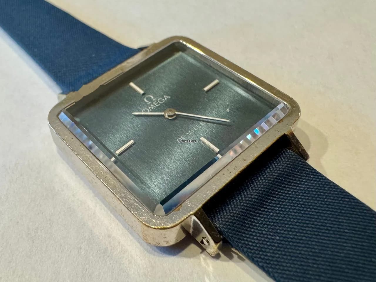 Omega De Ville Donker blauw, lopende Omega De Ville (nieuw orgineel bandje) - Thumbnail 4