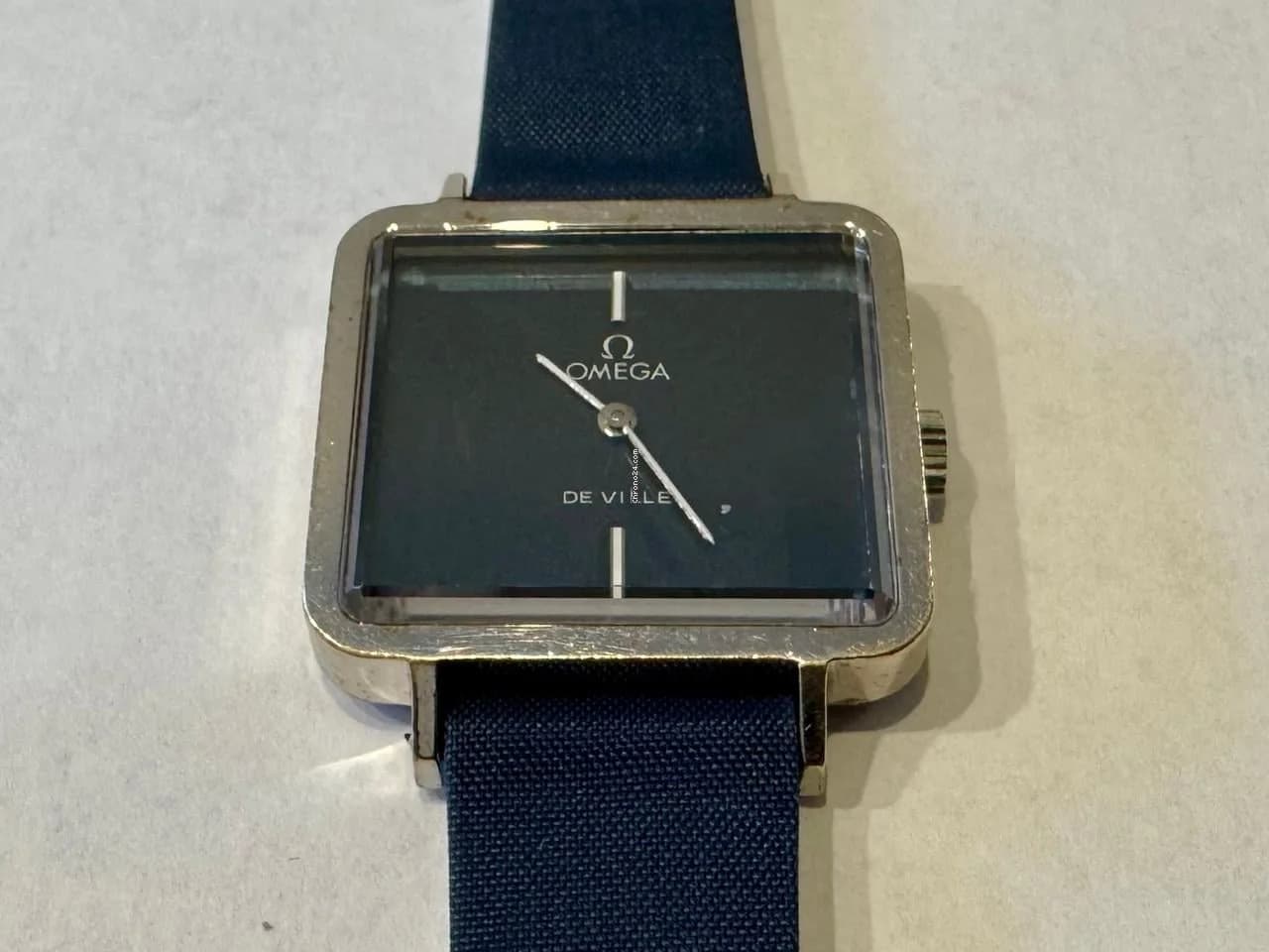 Omega De Ville Donker blauw, lopende Omega De Ville (nieuw orgineel bandje) - Thumbnail 5