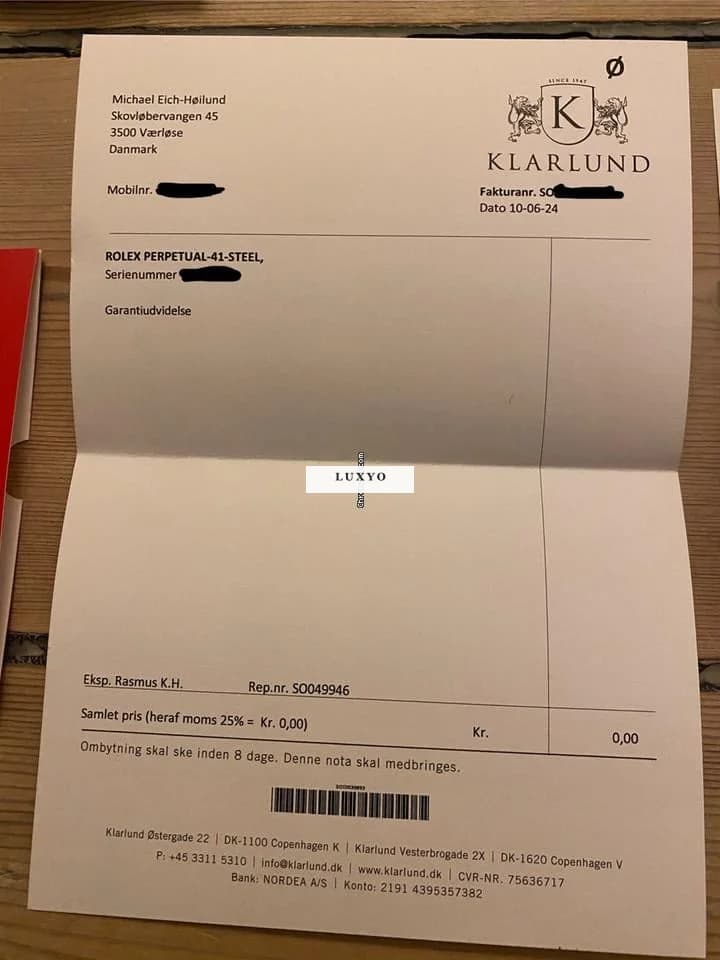 Rolex Oyster Perpetual 41 Worn only 5-10 times. Box, service, reciepts - Thumbnail 8