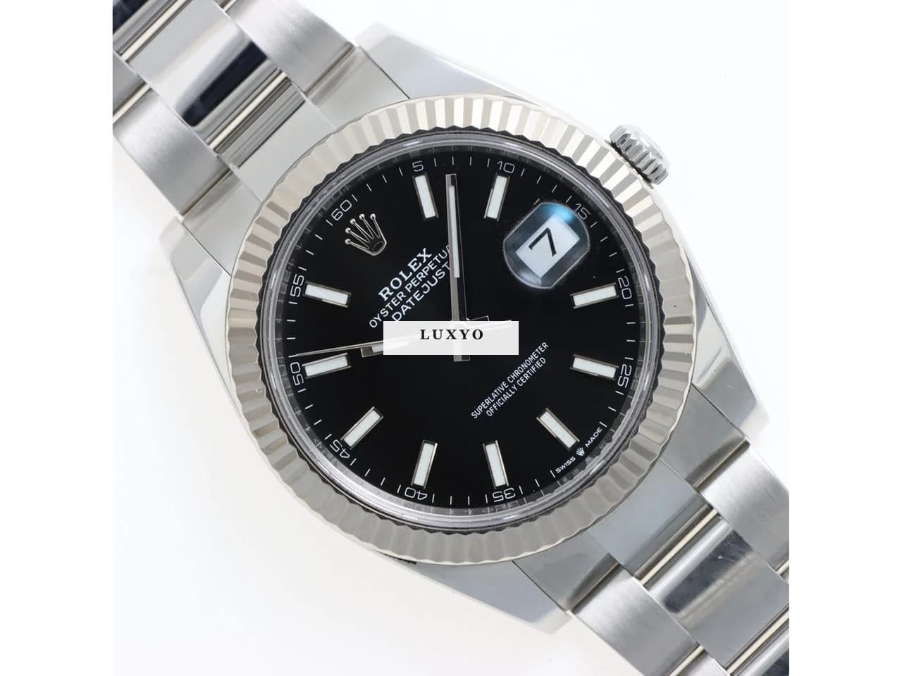 Rolex Datejust 41 Ref. 126334 Black Dial Full Set Year 2022 Italian Card - Image 1