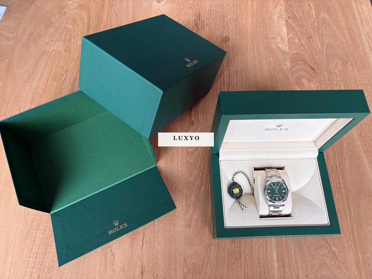 Rolex Oyster Perpetual 36 Set complet, cadran vert, modele 2025,  jamais portée - Thumbnail 7