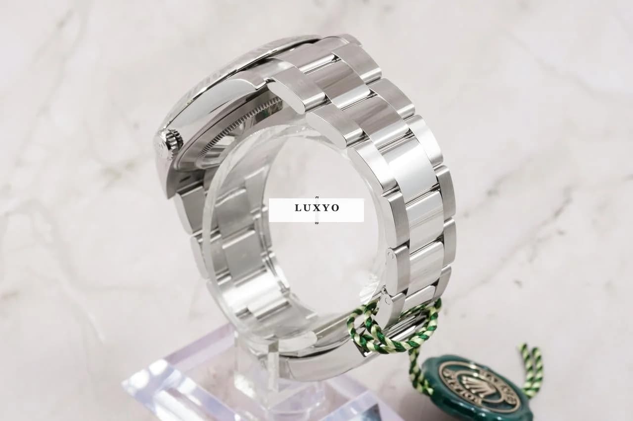 Rolex IN STOCK Like new 12/2022 Ref. 126334 Datejust 41 Steel/White Gold Mint Green Dial Fluted ROLEX PURCHASE RECEIPT AVAILABLE - Thumbnail 7