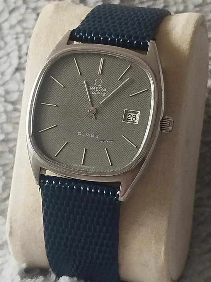 Omega Quartz De Ville rare, navy blue dial - Image 1