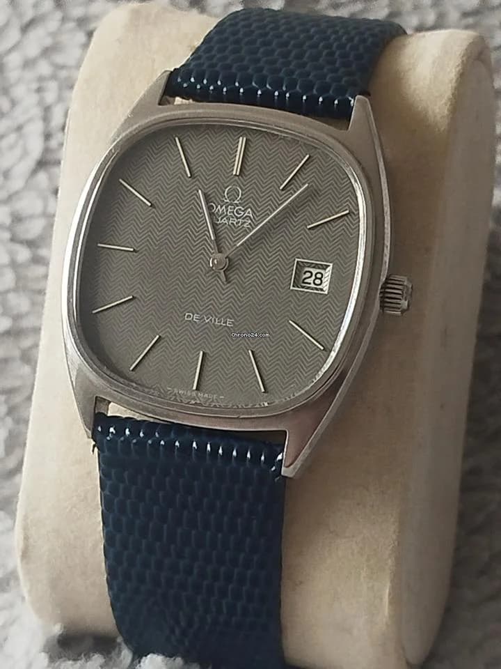 Omega Quartz De Ville rare, navy blue dial - Thumbnail 2