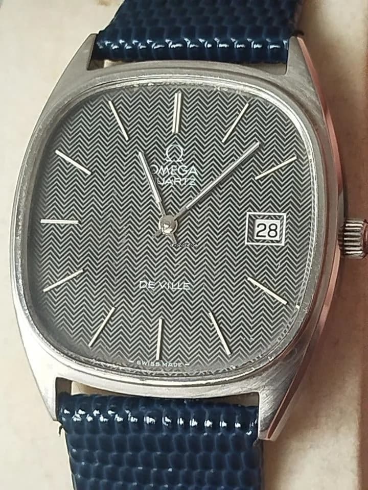 Omega Quartz De Ville rare, navy blue dial - Thumbnail 5