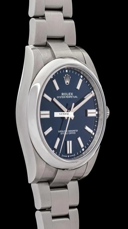 Rolex 124300 bluOyster Perpetual 41 Oyster perpetual 124300 blu dial Full Set 2024 - Thumbnail 4