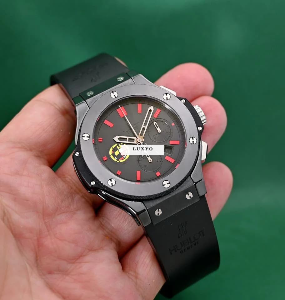 Hublot Big Bang 44mm Spanish Football Federation Limited 1 Of 250 Ceramic Chronograph Box&Papers - Thumbnail 6