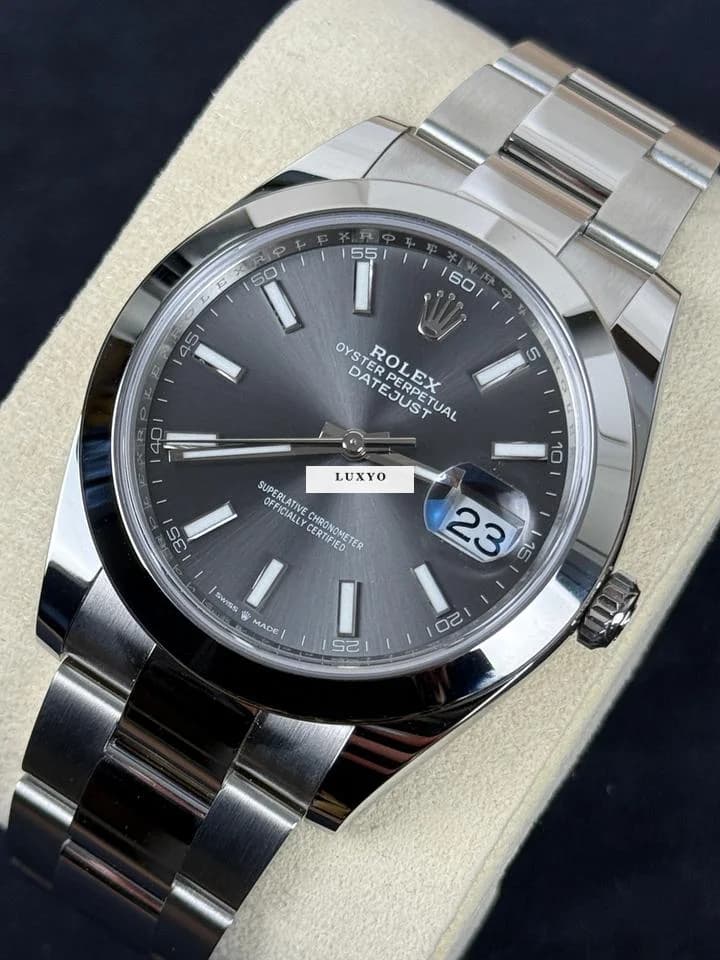 Rolex Datejust 41 Rolex Datejust 41 – Grau / Oyster / Stahl – Neu, Ungetragen - Thumbnail 3