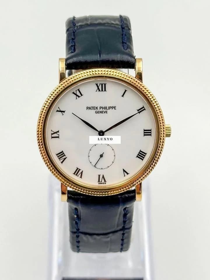 Patek Philippe Calatrava 33 18k GOLD - Porcelain Dial - TOP CONDITION/TOP ZUSTAND - Thumbnail 3