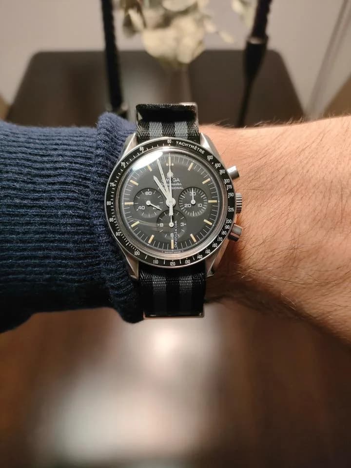 Omega Speedmaster Professional Moonwatch 145.0022 Beautiful Patina Dial With Original Omega Strap - Thumbnail 13