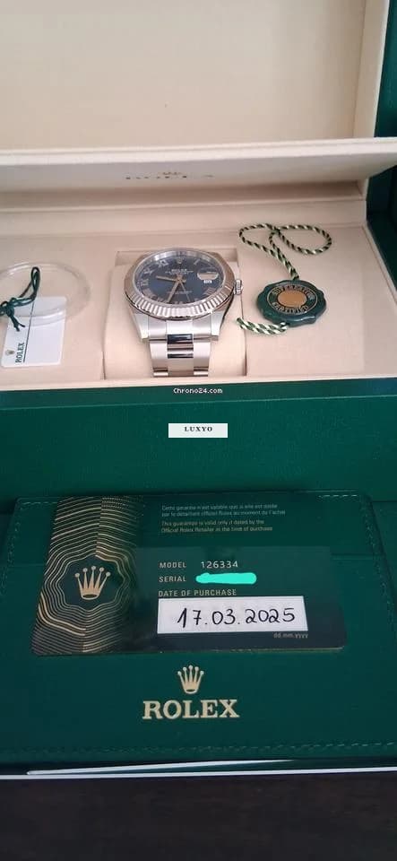 Rolex Datejust 41 Ref. 126334, Edelstahl, Weißgold Lünette, LC100, Fullset. - Thumbnail 4