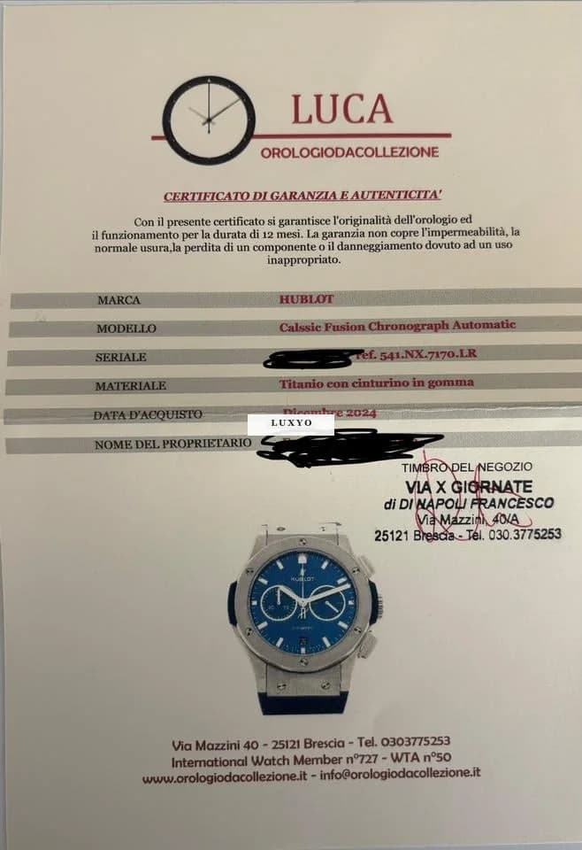 Hublot Classic Fusion Chronograph Blue - Thumbnail 12