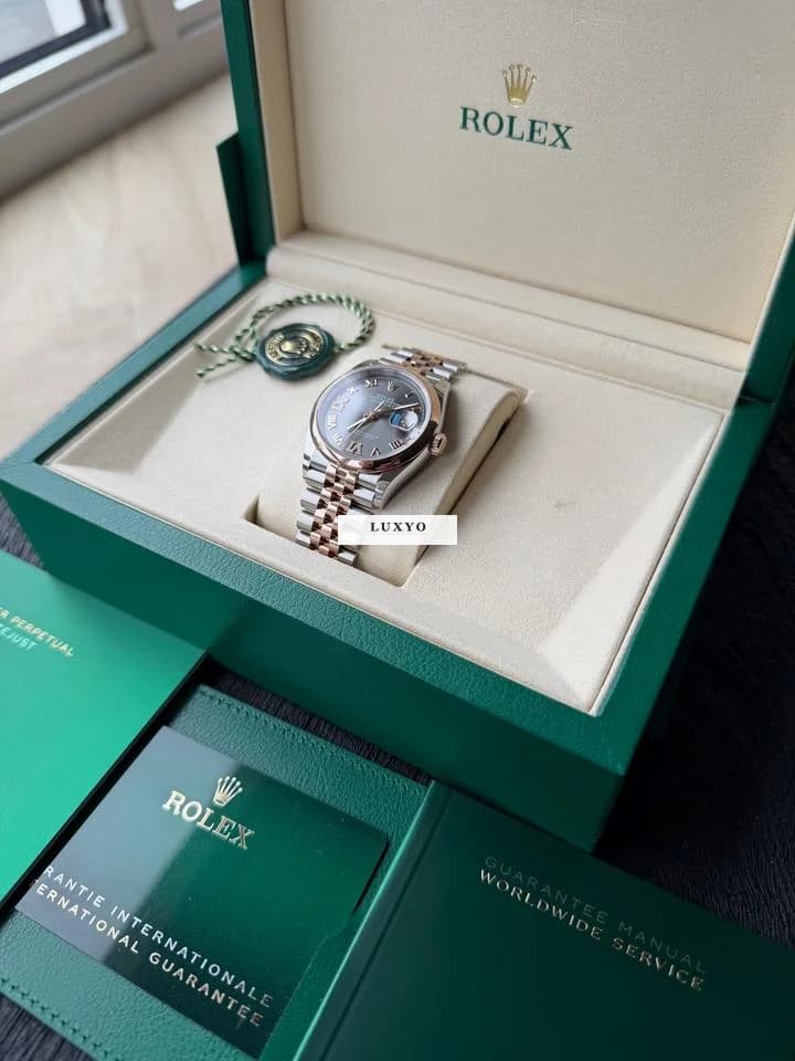 Rolex datejust oyster perpetual Rolex Datejust 36 - Rose Gold - Diamond 6 & 9 numbers - Thumbnail 3