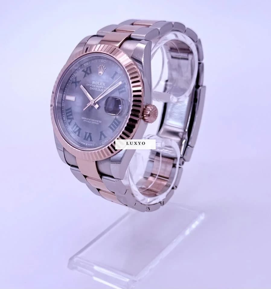 Rolex Datejust 41 Wimbledon rose - Thumbnail 3
