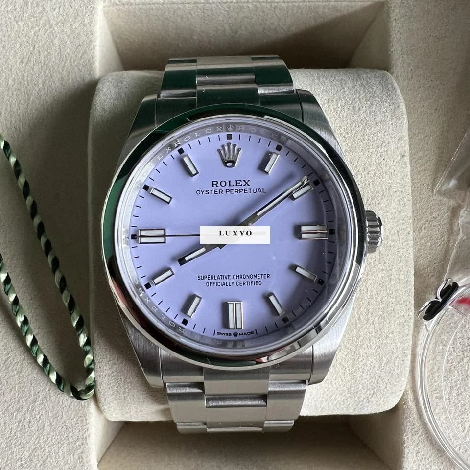 Rolex Oyster Perpetual 36 Lavender dial, brand new, never worn - Thumbnail 2