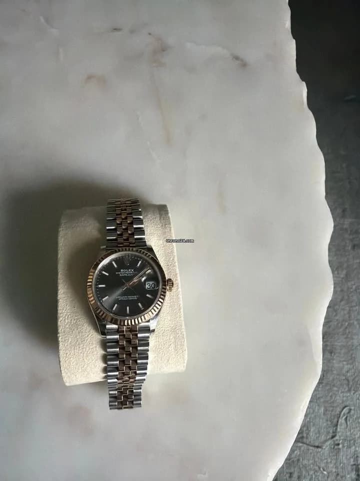 Rolex Datejust 31 DATEJUST en or rose avec cadran Rhod fonce - Thumbnail 4