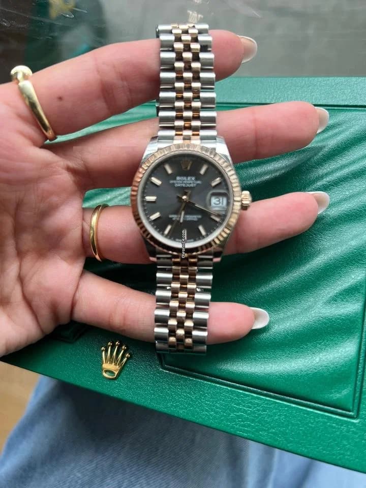 Rolex Datejust 31 DATEJUST en or rose avec cadran Rhod fonce - Thumbnail 5