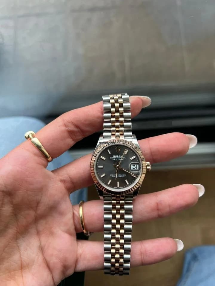 Rolex Datejust 31 DATEJUST en or rose avec cadran Rhod fonce - Thumbnail 6