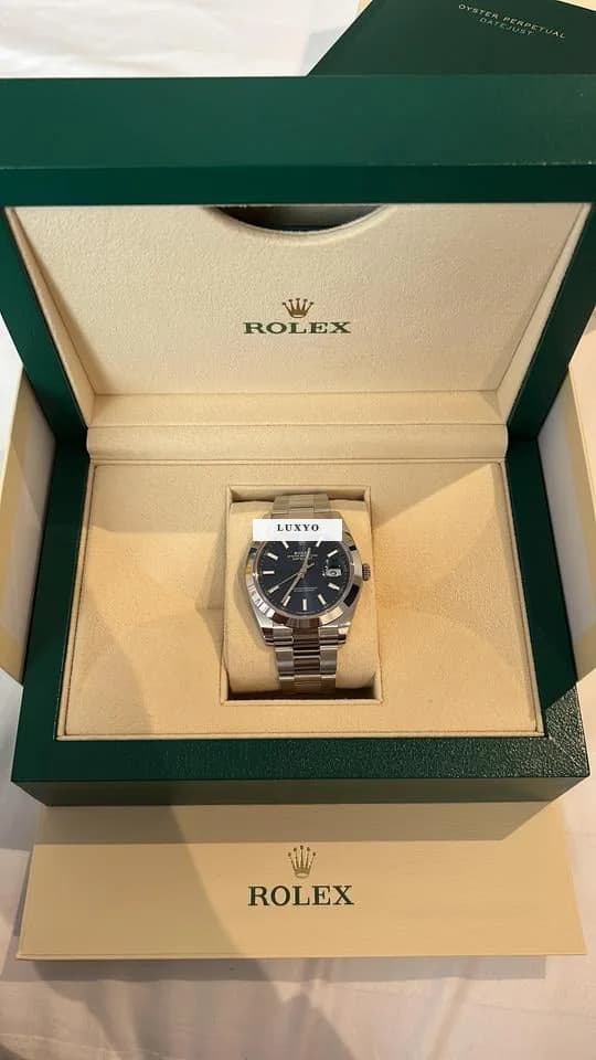 Rolex Datejust 41 Oyster Perpetual 41mm 126300 blue Dec/2022 - Image 1