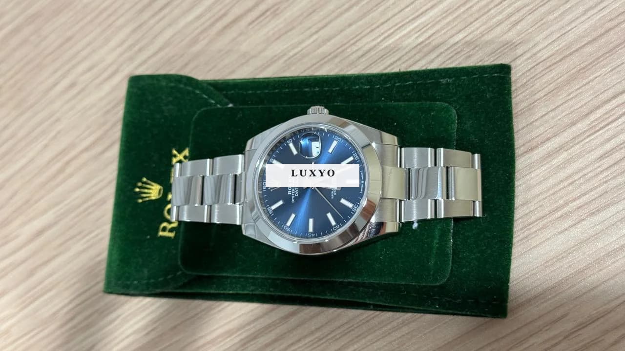 Rolex Datejust 41 Oyster Perpetual 41mm 126300 blue Dec/2022 - Thumbnail 2