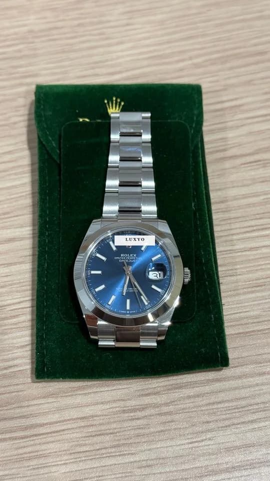 Rolex Datejust 41 Oyster Perpetual 41mm 126300 blue Dec/2022 - Thumbnail 11