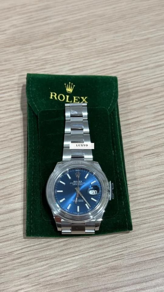 Rolex Datejust 41 Oyster Perpetual 41mm 126300 blue Dec/2022 - Thumbnail 13