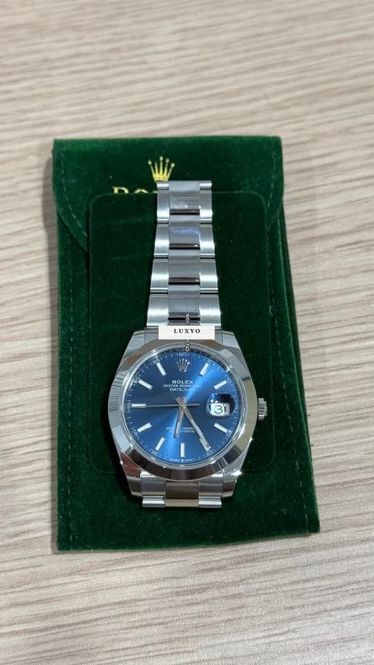 Rolex Datejust 41 Oyster Perpetual 41mm 126300 blue Dec/2022 - Thumbnail 10