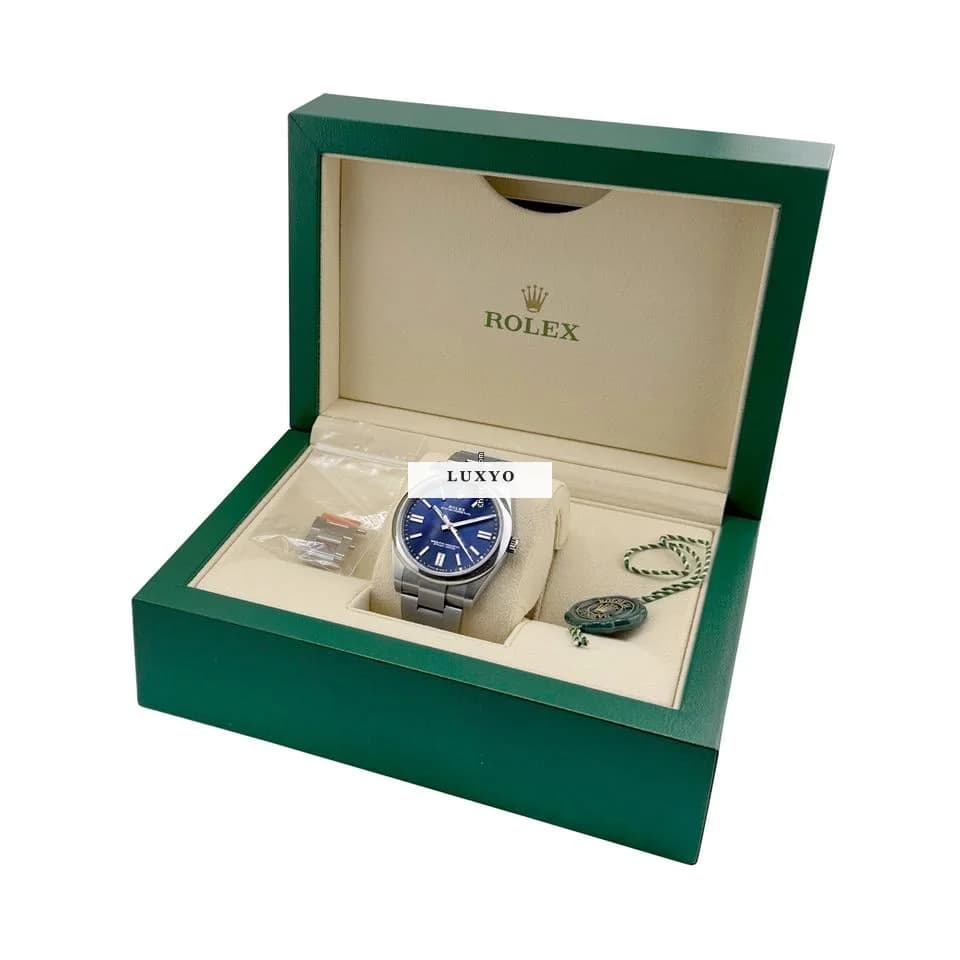 Rolex Oyster Perpetual 41 BLEU VIF FULL SET - Thumbnail 2