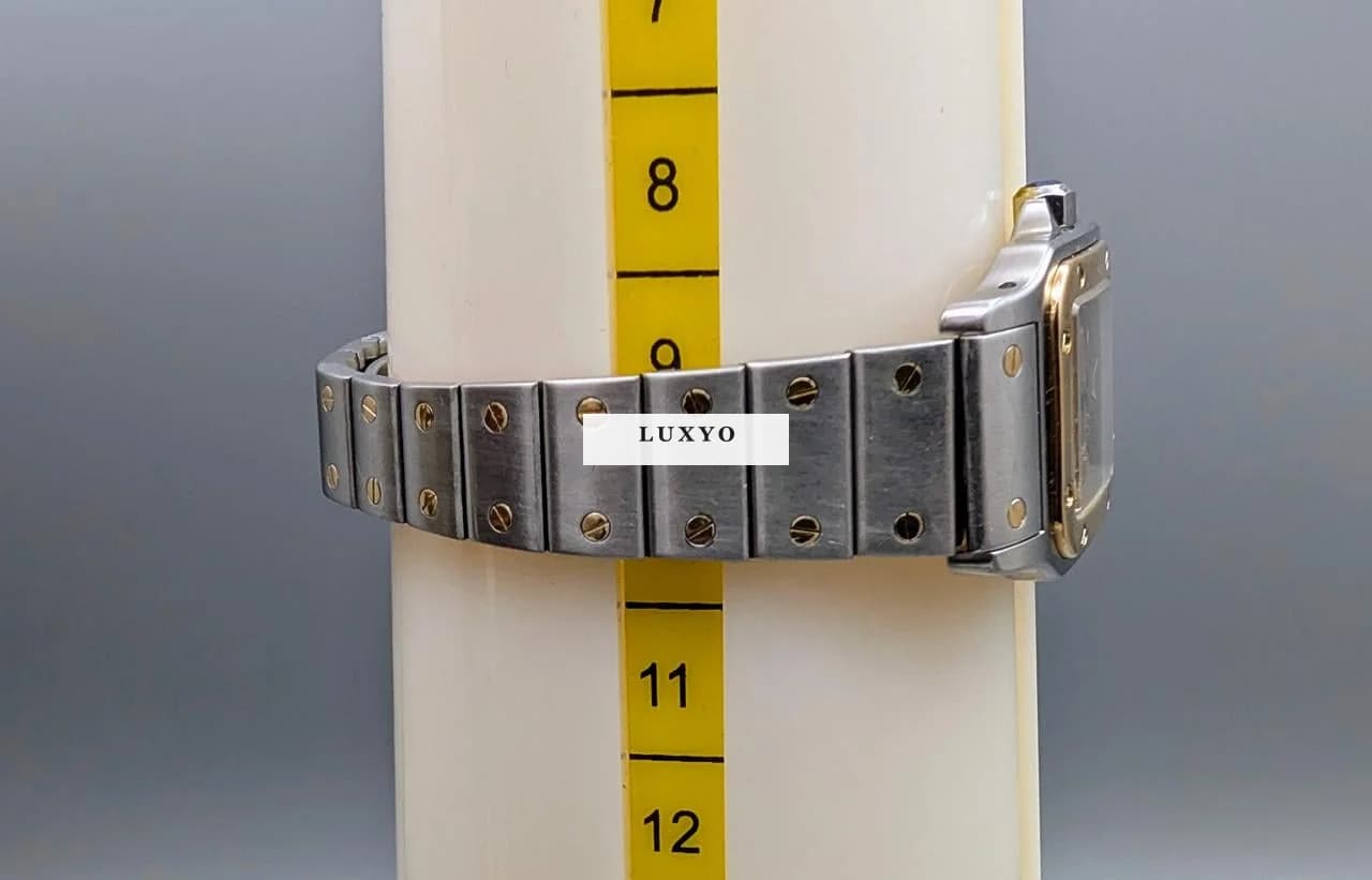 Cartier Santos galbée lady gold steel Bronze dial Bronze Dial - Thumbnail 12