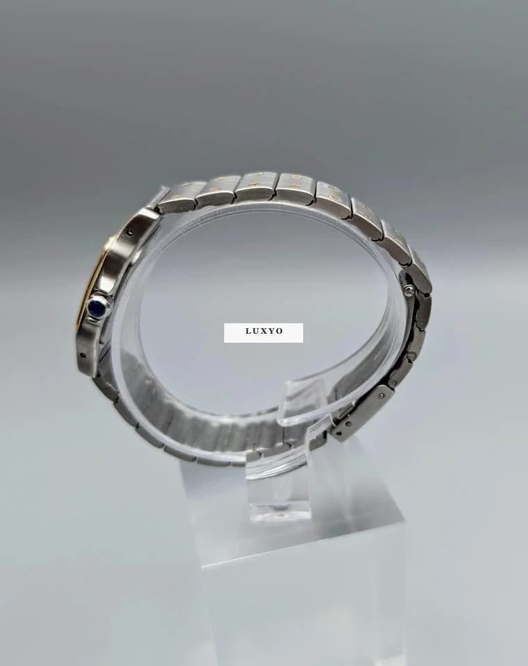 Cartier Santos galbée lady gold steel Bronze dial Bronze Dial - Thumbnail 4