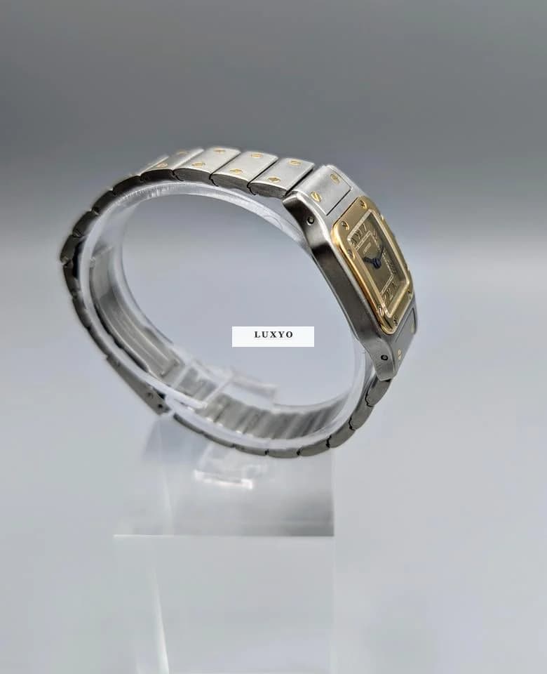 Cartier Santos galbée lady gold steel Bronze dial Bronze Dial - Thumbnail 5
