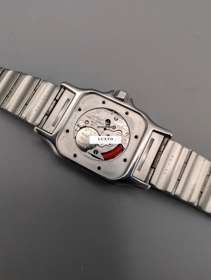 Cartier Santos galbée lady gold steel Bronze dial Bronze Dial - Thumbnail 7