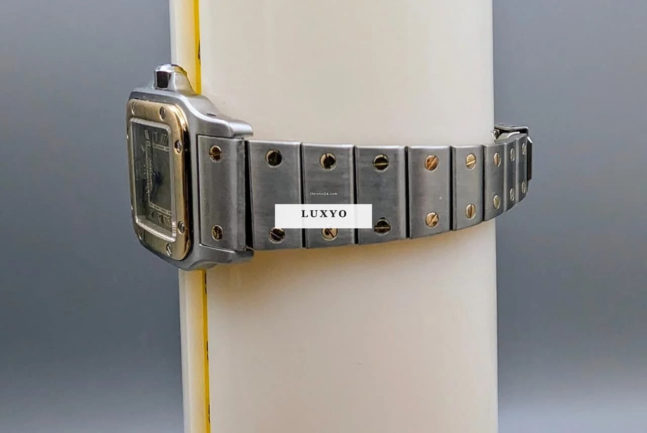 Cartier Santos galbée lady gold steel Bronze dial Bronze Dial - Thumbnail 8