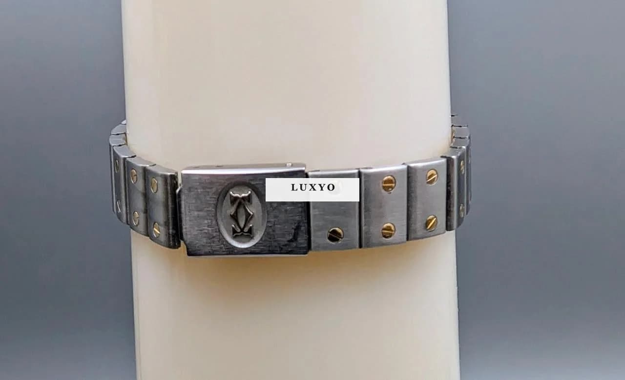 Cartier Santos galbée lady gold steel Bronze dial Bronze Dial - Thumbnail 10