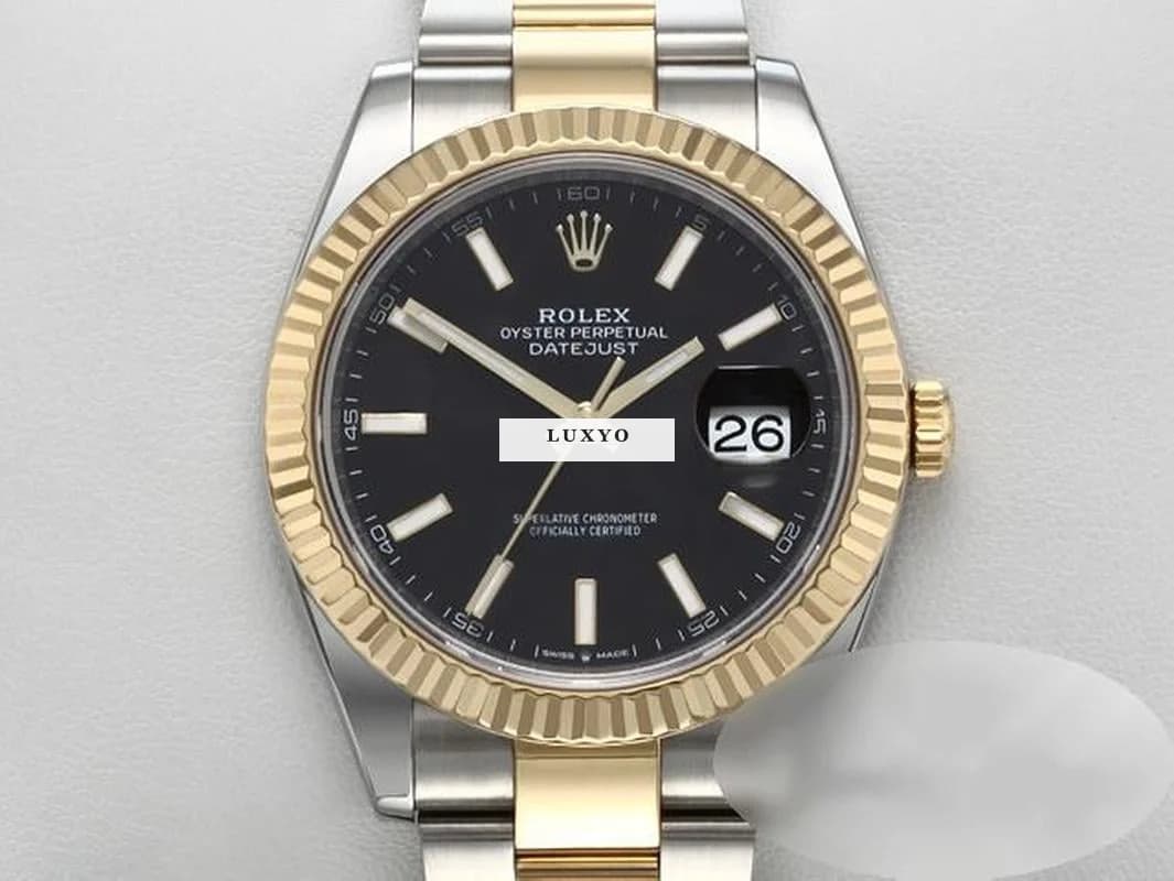Rolex Datejust 41 126333 Stahl Gelbgold 750 2022 Automatik Stainless Steel 18kt Yellow Gold Herren Damen Oyster-band Chronometer Black Dial - Image 1