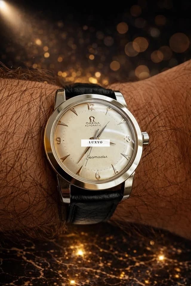 Omega Seamaster Vintage 1950s Bumper Automatic Cal. 354 Staybrite Steel - Thumbnail 3