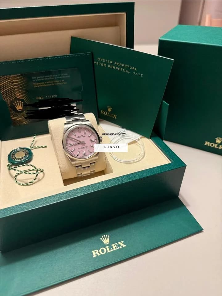 Rolex Oyster Perpetual  Stainless Dial (2025) Oyster Perpetual 41 Candy Pink 134300 - Thumbnail 8