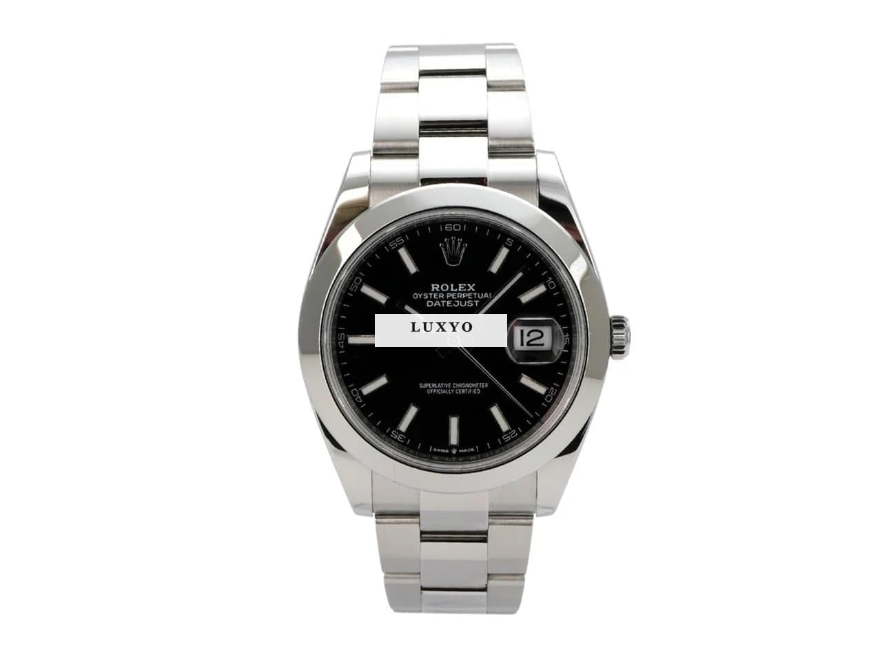 Rolex Datejust 41 Edelstahl 126300 Schwarz Oyster-Band - Image 1