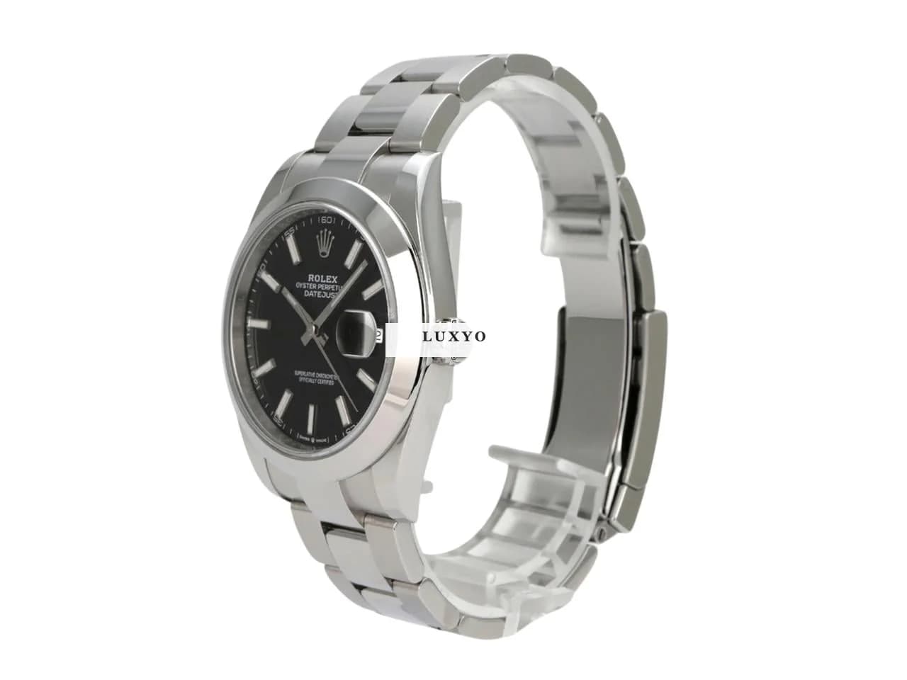 Rolex Datejust 41 Edelstahl 126300 Schwarz Oyster-Band - Thumbnail 2