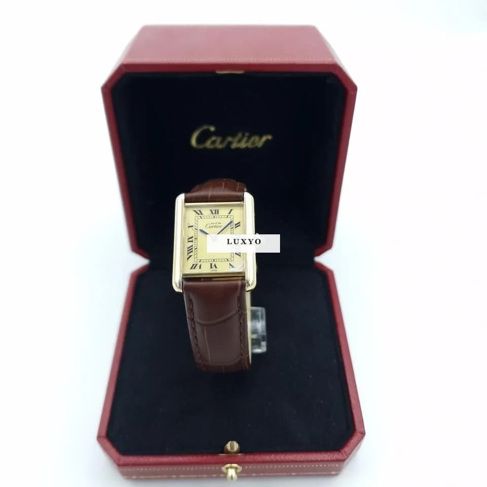 Cartier Tank Must Vermeil Large Model 2 Year Warranty - Image 1