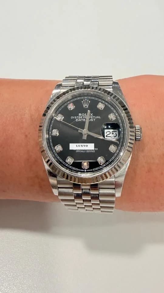 Rolex Datejust Oyster, 36 mm, Oystersteel and white gold, black dial - Thumbnail 19