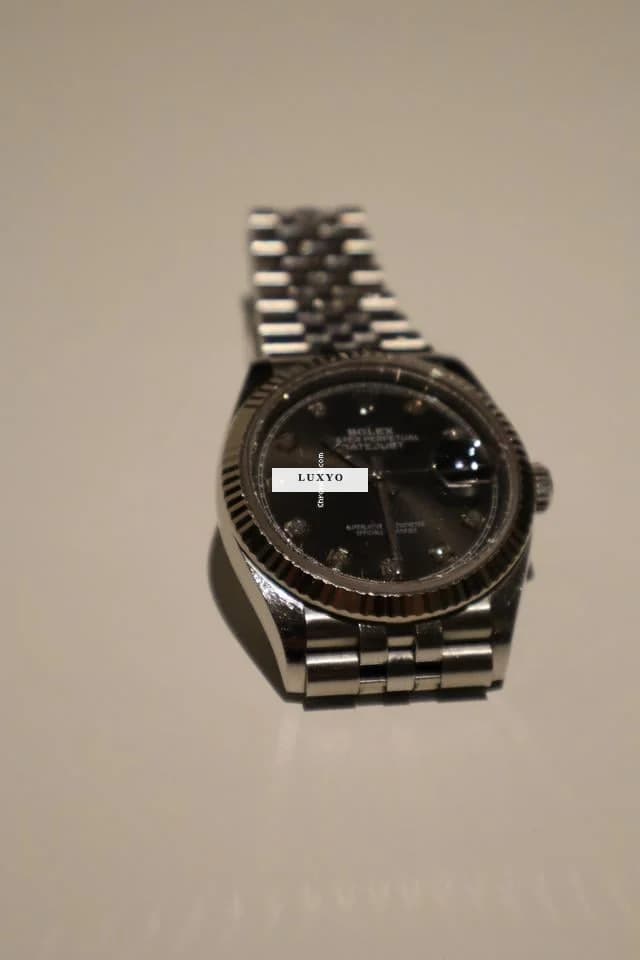 Rolex Datejust Oyster, 36 mm, Oystersteel and white gold, black dial - Thumbnail 10