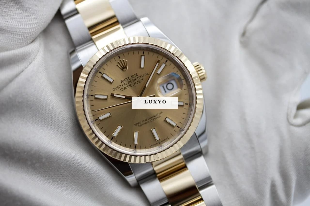 Rolex Datejust 36 10-2023 Fullset Champanger Oyster Steel Gold 126233 - Thumbnail 15