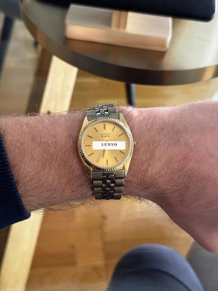 Seiko Day And Date Dress Gold-tone Mens Watch  Stainless Seiko Quartz Day-Date Gold - Thumbnail 4