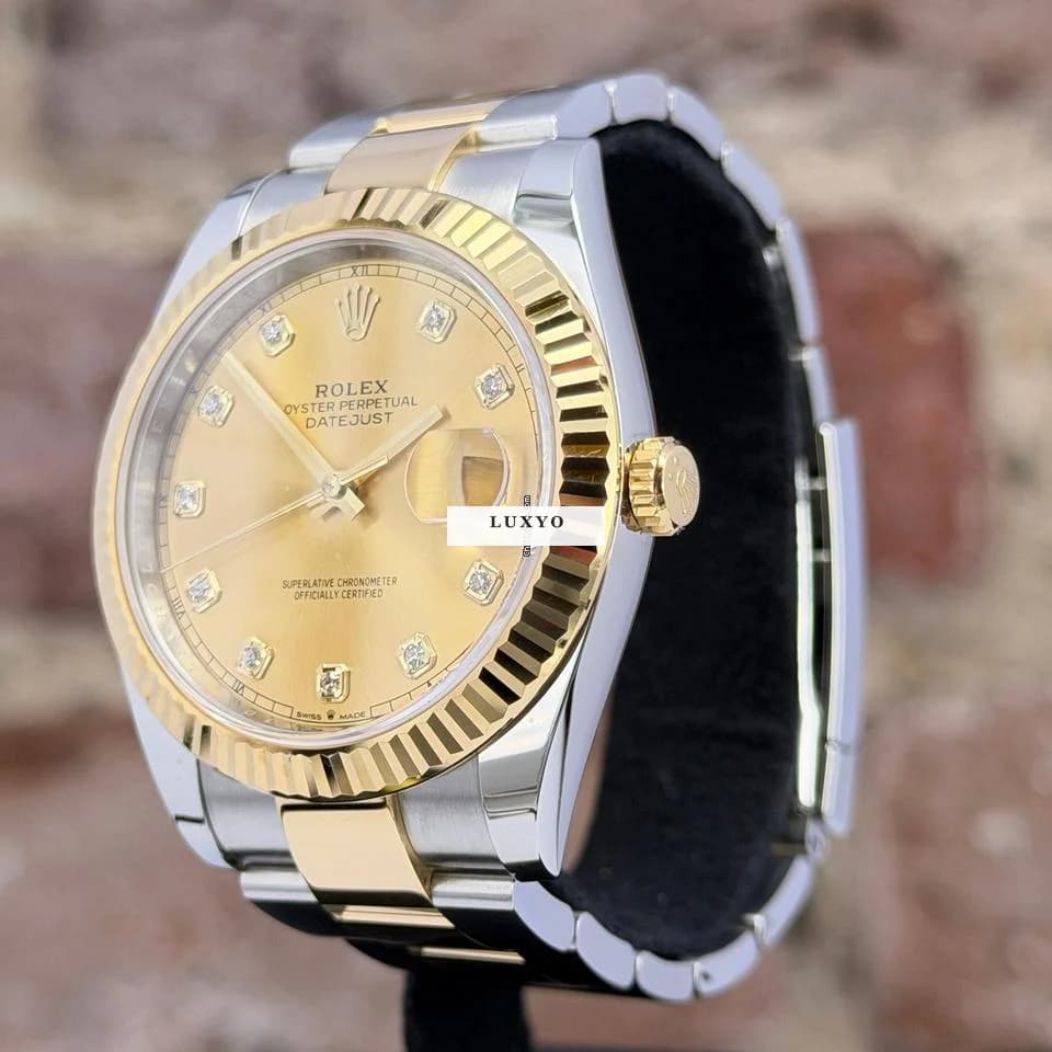 Rolex Datejust 41 Champagne Diamond Dial  like new aus 2021 - Thumbnail 2